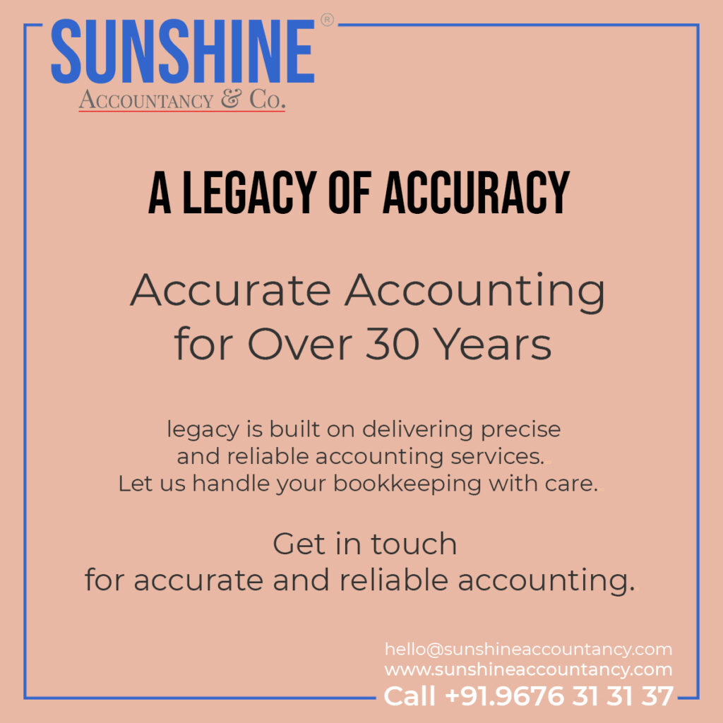 Accounting and bookkeeping services By Sunshine Accountancy & Co