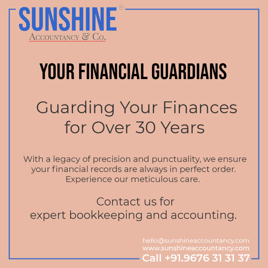 Accounting and bookkeeping services By Sunshine Accountancy & Co