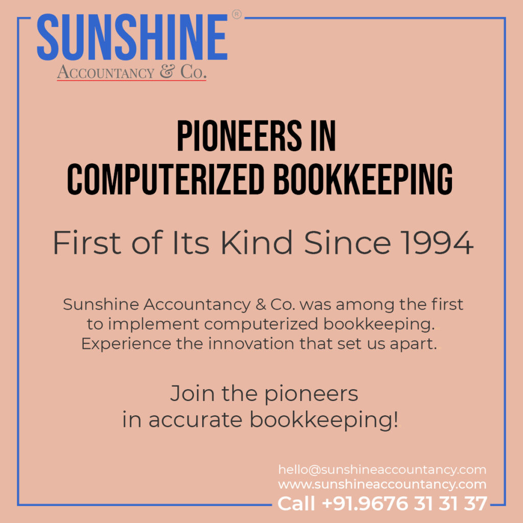 Accounting and bookkeeping services By Sunshine Accountancy & Co