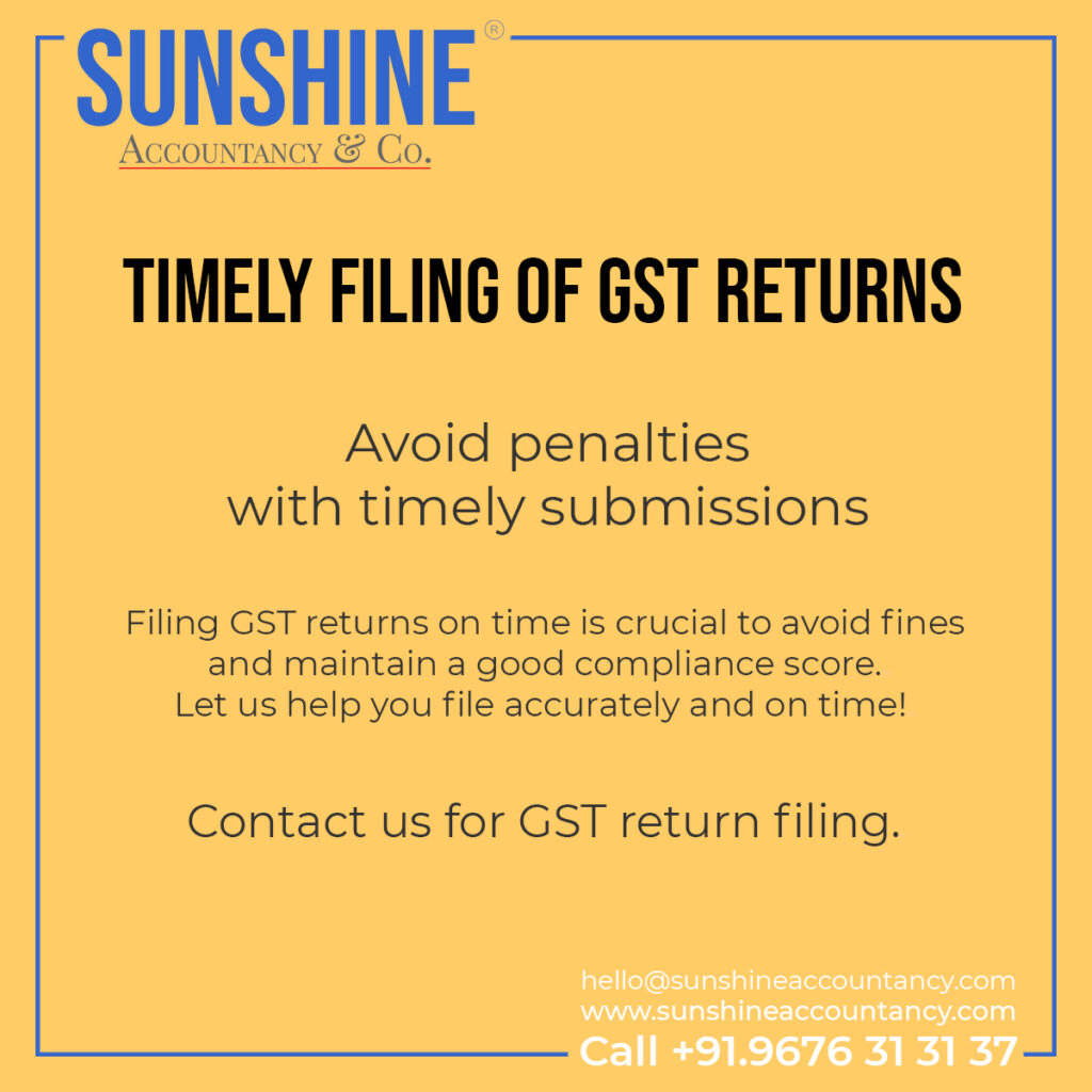 GST Return by Sunshine Accountancy & Co