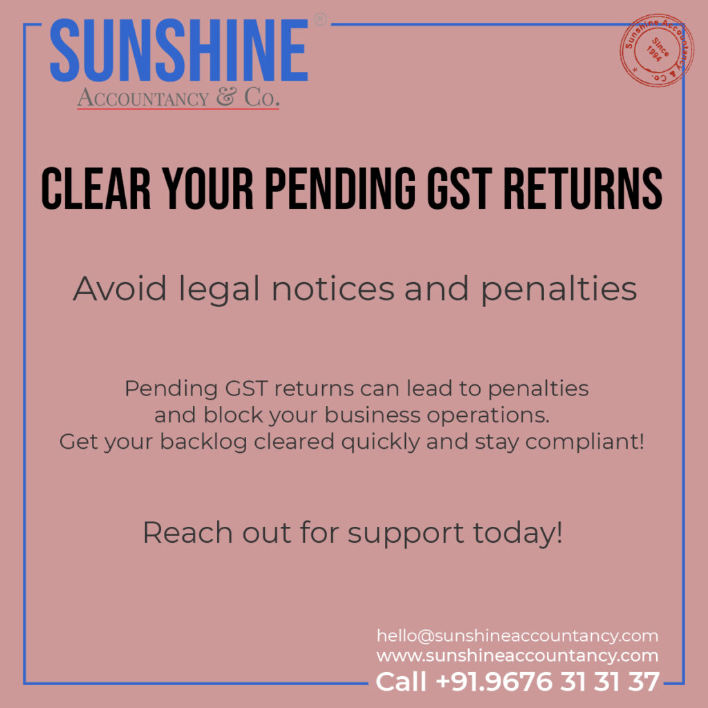 GST Returns by Sunshine Accountancy & Co