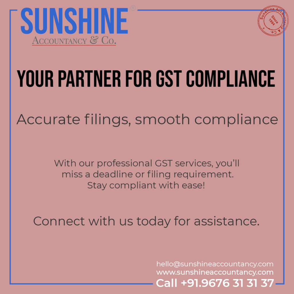 GST Return Filings, GST Pending Returns by Sunshine Accountancy & Co