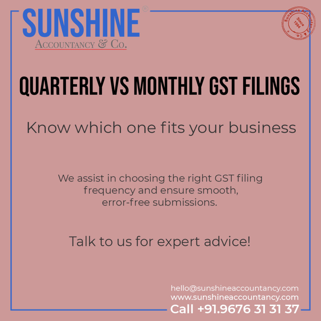 GST Return Filings, GST Pending Returns by Sunshine Accountancy & Co